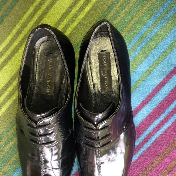 Louis Vuitton Men Black Patent Lace-up Shoes LV8 main image 7